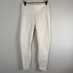 Fabletics PowerHold Define Full Length High Waisted Ivory‎ Leggings Large NWT